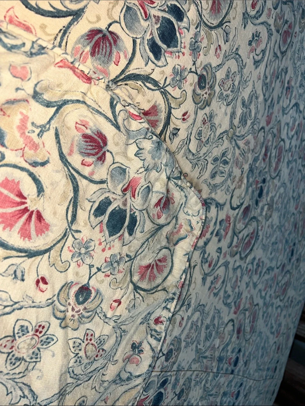 Ralph Lauren Vintage provence Floral Scroll Duvet Cover cotton linen blend